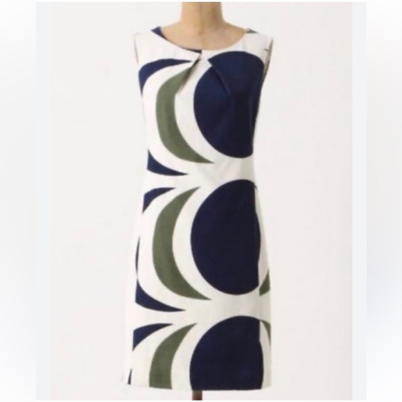 Tabitha by Anthropologie Women’s Mod Circle Shift Sheath Dress EUC Size 4 - Picture 1 of 4